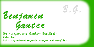 benjamin ganter business card
