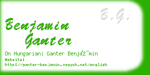 benjamin ganter business card